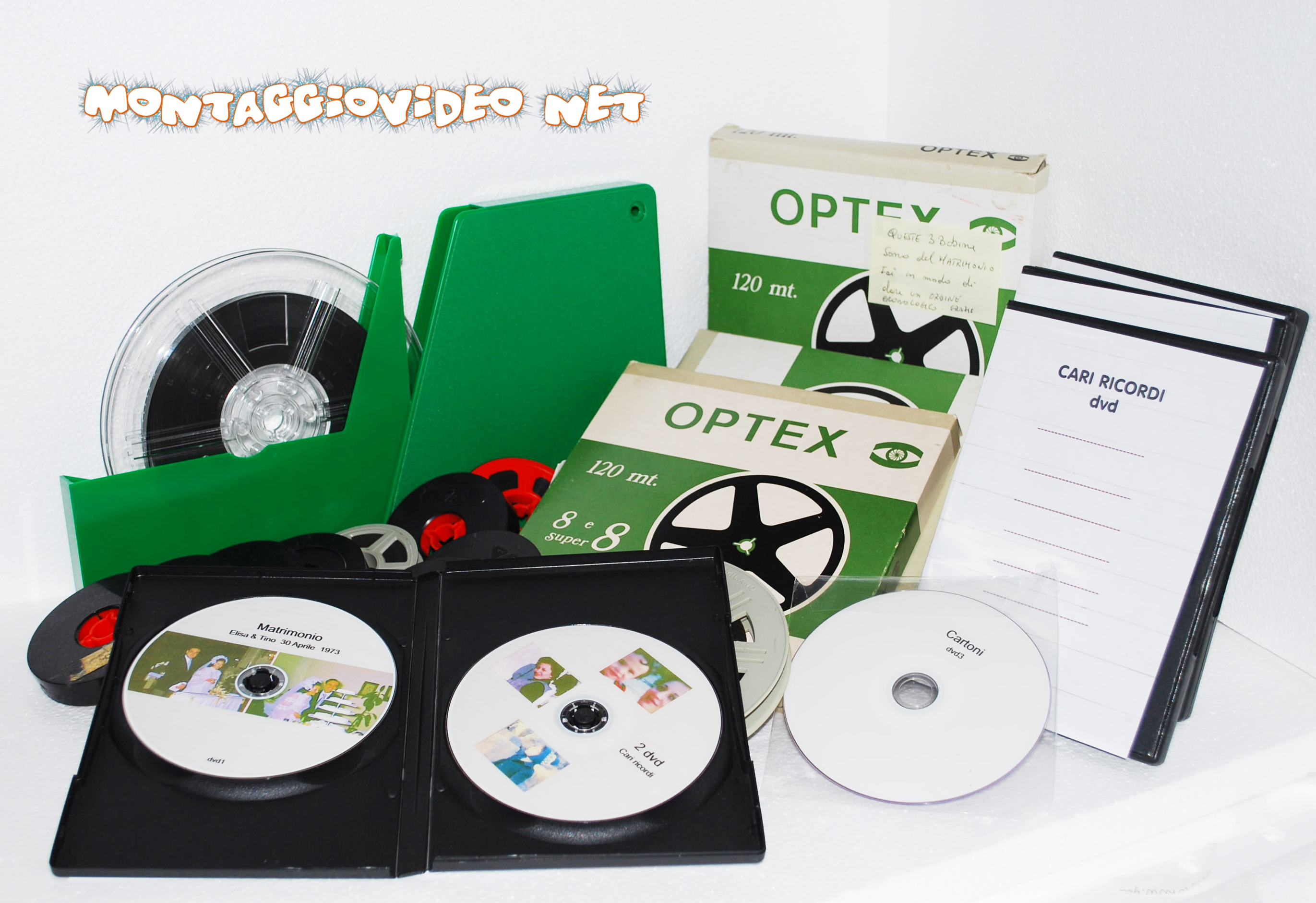 Trasferimento pellicole super 8 in dvd